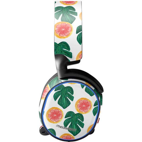 Bouffants and Broken Hearts Tropical Leaves and Citrus SteelSeries Arctis 3 Skin